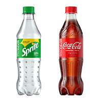 Image Coca-Cola, Fanta, Sprite 50cl