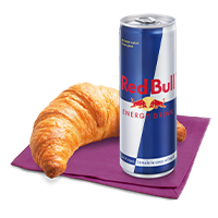 Image Croissant au beurre und Red Bull 25cl (jusqu'à 11 heures)