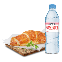Image Croissant jambon et fromage & Evian 50cl