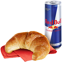 Image Croissant au beurre & Red Bull 25cl (jusqu'à 11 heures)