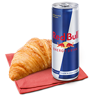 Image Croissant français & Red Bull 25cl (Jusque'à 11 heures)