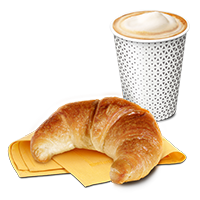 Image Croissant au beurre & Cappuccino
