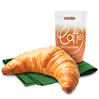 Image Croissant au beurre et migrolino Caffè Latte 27cl (jusqu'à 11 heures)